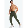 imageMAGCOMSEN Mens Cotton Joggers Sweatpants with Pockets Lightweight Running Workout Trainning Jogging Pants for MenArmy Green