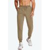imageMAGCOMSEN Mens Cotton Joggers Sweatpants with Pockets Lightweight Running Workout Trainning Jogging Pants for MenKhaki