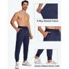 imageMAGCOMSEN Mens Cotton Joggers Sweatpants with Pockets Lightweight Running Workout Trainning Jogging Pants for MenNavy