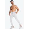 imageMAGCOMSEN Mens Cotton Joggers Sweatpants with Pockets Lightweight Running Workout Trainning Jogging Pants for MenWhite