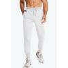 imageMAGCOMSEN Mens Cotton Joggers Sweatpants with Pockets Lightweight Running Workout Trainning Jogging Pants for MenWhite