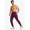 imageMAGCOMSEN Mens Cotton Joggers Sweatpants with Pockets Lightweight Running Workout Trainning Jogging Pants for MenWine Red
