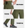 imageMAGCOMSEN Mens Hiking Pants Quick Dry Lightweight Water Resistant Outdoor Pants with 3 Zipper PocketsArmy Green