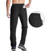 imageMAGCOMSEN Mens Hiking Pants Quick Dry Lightweight Water Resistant Outdoor Pants with 3 Zipper PocketsBlack