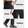 imageMAGCOMSEN Mens Hiking Pants Quick Dry Lightweight Water Resistant Outdoor Pants with 3 Zipper PocketsBlack