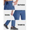 imageMAGCOMSEN Mens Hiking Pants Quick Dry Lightweight Water Resistant Outdoor Pants with 3 Zipper PocketsBlue Gray