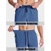 imageMAGCOMSEN Mens Hiking Pants Quick Dry Lightweight Water Resistant Outdoor Pants with 3 Zipper PocketsBlue Gray