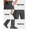 imageMAGCOMSEN Mens Hiking Pants Quick Dry Lightweight Water Resistant Outdoor Pants with 3 Zipper PocketsDark Gray