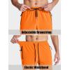 imageMAGCOMSEN Mens Hiking Pants Quick Dry Lightweight Water Resistant Outdoor Pants with 3 Zipper PocketsFl Orange