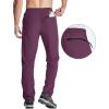 imageMAGCOMSEN Mens Hiking Pants Quick Dry Lightweight Water Resistant Outdoor Pants with 3 Zipper PocketsFuchsia