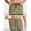 imageMAGCOMSEN Mens Hiking Pants Quick Dry Lightweight Water Resistant Outdoor Pants with 3 Zipper PocketsKhaki