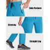 imageMAGCOMSEN Mens Hiking Pants Quick Dry Lightweight Water Resistant Outdoor Pants with 3 Zipper PocketsLake Blue