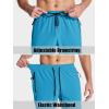 imageMAGCOMSEN Mens Hiking Pants Quick Dry Lightweight Water Resistant Outdoor Pants with 3 Zipper PocketsLake Blue