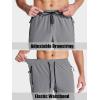 imageMAGCOMSEN Mens Hiking Pants Quick Dry Lightweight Water Resistant Outdoor Pants with 3 Zipper PocketsLight Gray