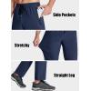 imageMAGCOMSEN Mens Hiking Pants Quick Dry Lightweight Water Resistant Outdoor Pants with 3 Zipper PocketsNavy Blue