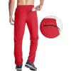 imageMAGCOMSEN Mens Hiking Pants Quick Dry Lightweight Water Resistant Outdoor Pants with 3 Zipper PocketsTomato Red