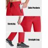 imageMAGCOMSEN Mens Hiking Pants Quick Dry Lightweight Water Resistant Outdoor Pants with 3 Zipper PocketsTomato Red