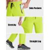 imageMAGCOMSEN Mens Hiking Pants Quick Dry Lightweight Water Resistant Outdoor Pants with 3 Zipper PocketsYellow Green