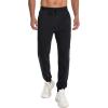 imageMAGCOMSEN Mens Jogger Sweatpants Athletic Warm Pants Workout Gym Running Pants Active Winter Thicken Track with PocketsBlack