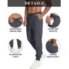imageMAGCOMSEN Mens Jogger Sweatpants Athletic Warm Pants Workout Gym Running Pants Active Winter Thicken Track with PocketsDarkgrey