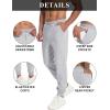 imageMAGCOMSEN Mens Jogger Sweatpants Athletic Warm Pants Workout Gym Running Pants Active Winter Thicken Track with PocketsLightgrey