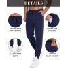 imageMAGCOMSEN Mens Jogger Sweatpants Athletic Warm Pants Workout Gym Running Pants Active Winter Thicken Track with PocketsNavy