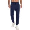 imageMAGCOMSEN Mens Jogger Sweatpants Athletic Warm Pants Workout Gym Running Pants Active Winter Thicken Track with PocketsNavy