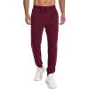imageMAGCOMSEN Mens Jogger Sweatpants Athletic Warm Pants Workout Gym Running Pants Active Winter Thicken Track with PocketsWinered