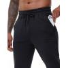 imageMAGCOMSEN Mens Joggers Athletic Running Pants Workout Gym Lightweight Sweatpants with Pockets Tappered Track Jogging PantsBlack
