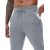 imageMAGCOMSEN Mens Joggers Athletic Running Pants Workout Gym Lightweight Sweatpants with Pockets Tappered Track Jogging PantsLightgrey