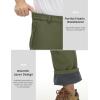 imageMAGCOMSEN Mens Snow Ski Pants Water Resistant Softshell Fleece Lined Outdoor Hiking Pants with 3 Zipper PocketsGreen