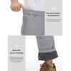 imageMAGCOMSEN Mens Snow Ski Pants Water Resistant Softshell Fleece Lined Outdoor Hiking Pants with 3 Zipper PocketsLight Grey