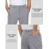 imageMAGCOMSEN Mens Snow Ski Pants Water Resistant Softshell Fleece Lined Outdoor Hiking Pants with 3 Zipper PocketsLight Grey