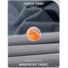 imageMAGCOMSEN Mens Snow Ski Pants Water Resistant Softshell Fleece Lined Outdoor Hiking Pants with 3 Zipper PocketsLight Grey