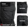imageMAGCOMSEN Mens Tactical Pants 9 Pockets Ripstop Water Repellent Cargo Pants for Work Hiking HuntingNo BeltBlack