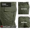 imageMAGCOMSEN Mens Tactical Pants 9 Pockets Ripstop Water Repellent Cargo Pants for Work Hiking HuntingNo BeltGreen