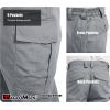 imageMAGCOMSEN Mens Tactical Pants 9 Pockets Ripstop Water Repellent Cargo Pants for Work Hiking HuntingNo BeltLight Grey