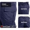 imageMAGCOMSEN Mens Tactical Pants 9 Pockets Ripstop Water Repellent Cargo Pants for Work Hiking HuntingNo BeltNavy
