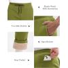 imageMAGCOMSEN Mens Winter Fleece Pants Sherpa Lined Sweatpants Thicken Warm Athletic Pants Sports Jogger PantsAvocado Green