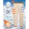 imageMAGCOMSEN Mens Winter Fleece Pants Sherpa Lined Sweatpants Thicken Warm Athletic Pants Sports Jogger PantsBrown