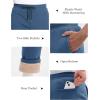 imageMAGCOMSEN Mens Winter Fleece Pants Sherpa Lined Sweatpants Thicken Warm Athletic Pants Sports Jogger PantsGrey Blue