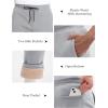 imageMAGCOMSEN Mens Winter Fleece Pants Sherpa Lined Sweatpants Thicken Warm Athletic Pants Sports Jogger PantsLight Grey
