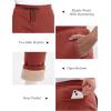 imageMAGCOMSEN Mens Winter Fleece Pants Sherpa Lined Sweatpants Thicken Warm Athletic Pants Sports Jogger PantsOrange Red