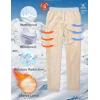 imageMAGCOMSEN Mens Winter Fleece Pants Sherpa Lined Sweatpants Thicken Warm Athletic Pants Sports Jogger PantsWhite