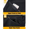 imageMAGCOMSEN Mens Winter Pants Fleece Lined Ski Snow Pants Water Resistant 4 Zip Pockets Outdoor PantsBlack
