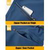 imageMAGCOMSEN Mens Winter Pants Fleece Lined Ski Snow Pants Water Resistant 4 Zip Pockets Outdoor PantsBlue Grey