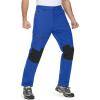 imageMAGCOMSEN Mens Winter Pants Fleece Lined Ski Snow Pants Water Resistant 4 Zip Pockets Outdoor PantsBright Blue
