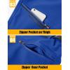 imageMAGCOMSEN Mens Winter Pants Fleece Lined Ski Snow Pants Water Resistant 4 Zip Pockets Outdoor PantsBright Blue