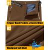 imageMAGCOMSEN Mens Winter Pants Fleece Lined Ski Snow Pants Water Resistant 4 Zip Pockets Outdoor PantsCoffee