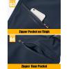 imageMAGCOMSEN Mens Winter Pants Fleece Lined Ski Snow Pants Water Resistant 4 Zip Pockets Outdoor PantsDark Blue